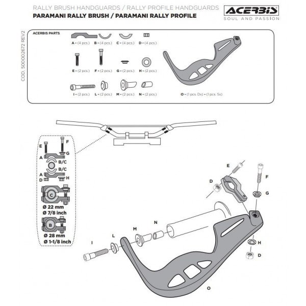 Acerbis Handprotektoren Rally Profile Kit inkl. Anbaukit #1