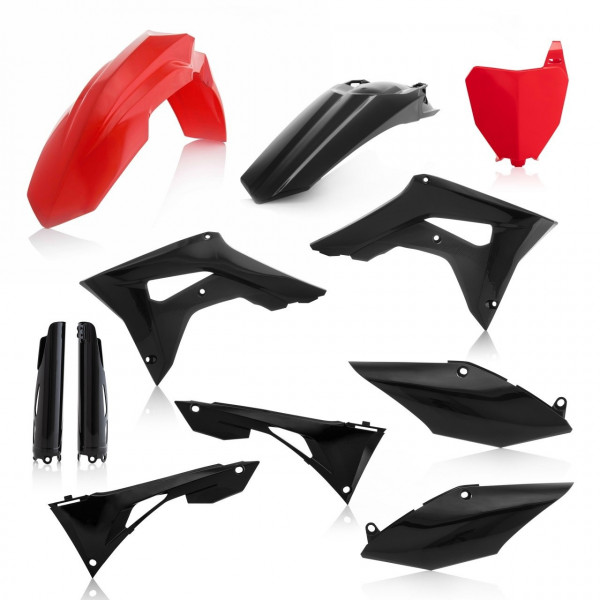 Acerbis Plastik Full Kit Honda rot-schwarz / 7tlg. #1