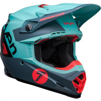 BELL Moto-9s Flex Seven Vanguard Helm - Mattes Aqua/Schwarz