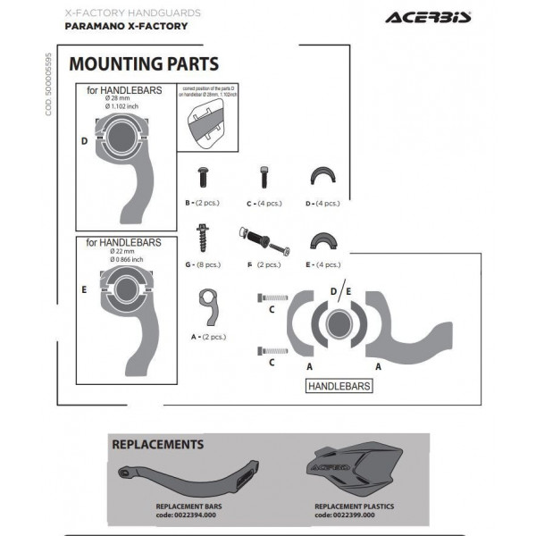 Acerbis Handprotektoren X-Factory Kit inkl. Anbaukit #1